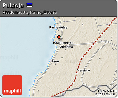 Shaded Relief 3D Map of Pulgoja