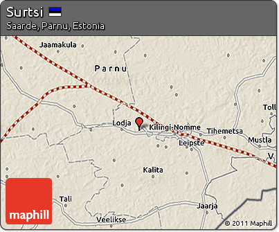 Shaded Relief 3D Map of Surtsi