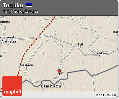 Shaded Relief 3D Map of Tuuliku