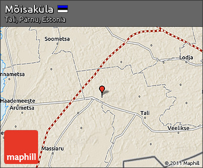 Shaded Relief 3D Map of Mõisaküla