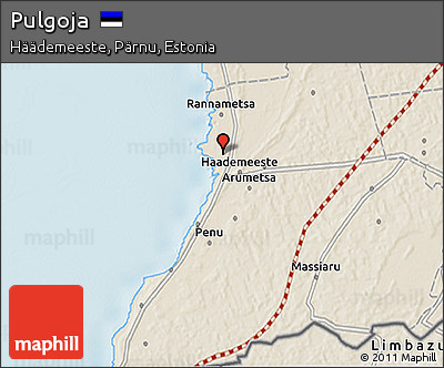 Shaded Relief 3D Map of Pulgoja
