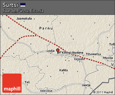 Shaded Relief 3D Map of Surtsi