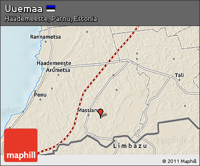 Shaded Relief 3D Map of Uuemaa