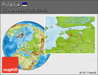 Physical Location Map of Pulgoja