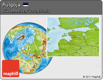 Physical Location Map of Pulgoja