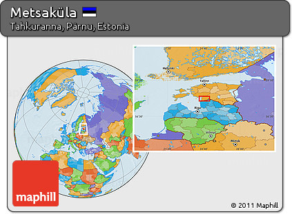 Political Location Map of Metsaküla