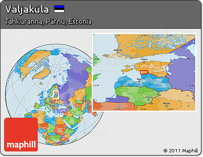 Political Location Map of Väljaküla