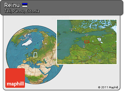 Satellite Location Map of Reinu