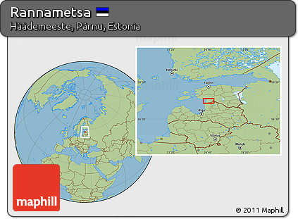 Savanna Style Location Map of Rannametsa