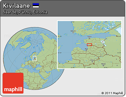 Savanna Style Location Map of Kivilaane