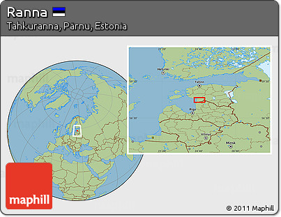 Savanna Style Location Map of Ranna