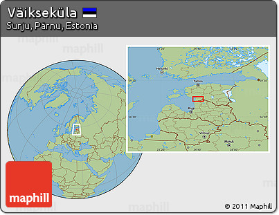 Savanna Style Location Map of Väikseküla