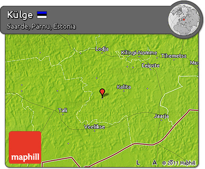 Physical Map of Külge