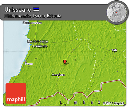 Physical Map of Urissaare
