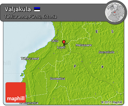 Physical Map of Väljaküla