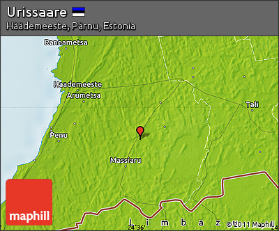 Physical Map of Urissaare