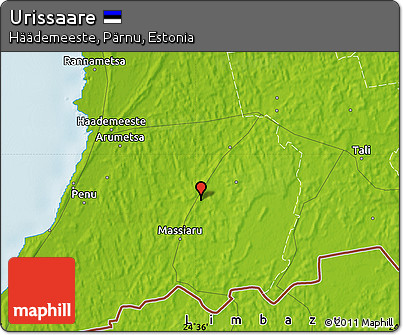 Physical Map of Urissaare