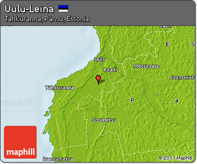Physical Map of Uulu-Leina