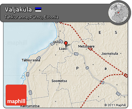 Shaded Relief Map of Väljaküla