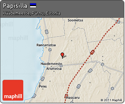 Shaded Relief Map of Papisilla