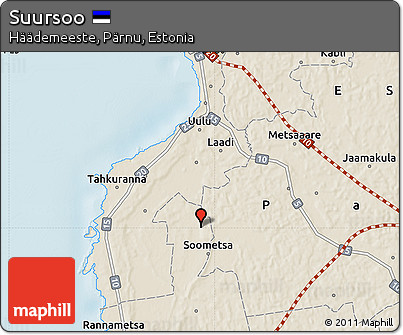 Shaded Relief Map of Suursoo