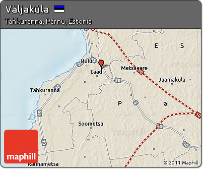 Shaded Relief Map of Väljaküla