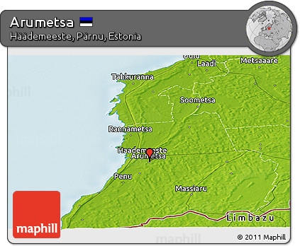 Physical Panoramic Map of Arumetsa