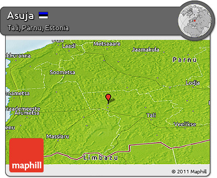 Physical Panoramic Map of Asuja