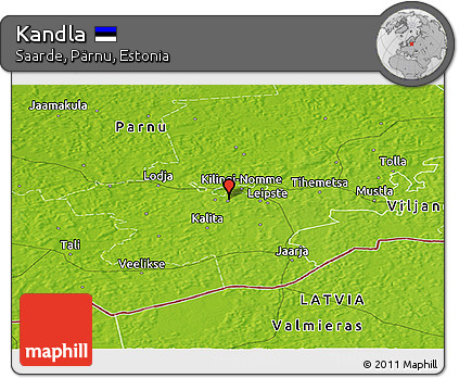 Physical Panoramic Map of Kandla