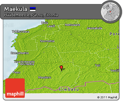 Physical Panoramic Map of Mäeküla