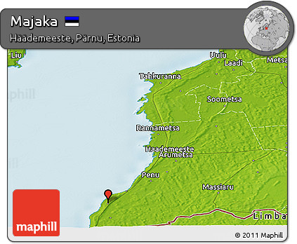 Physical Panoramic Map of Majaka