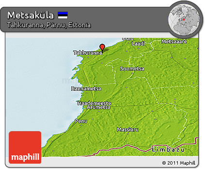 Physical Panoramic Map of Metsaküla