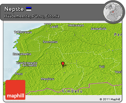 Physical Panoramic Map of Nepste
