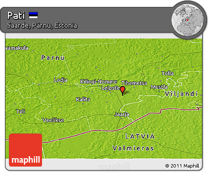Physical Panoramic Map of Pati