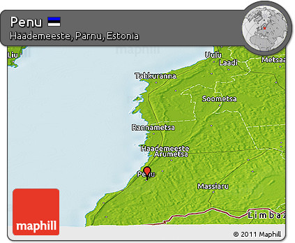 Physical Panoramic Map of Penu