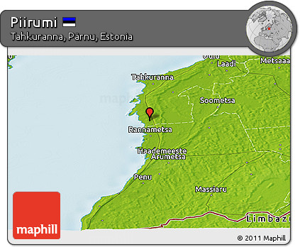 Physical Panoramic Map of Piirumi