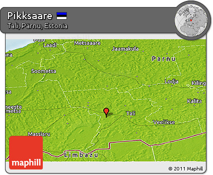 Physical Panoramic Map of Pikksaare