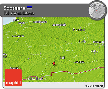 Physical Panoramic Map of Soosaare