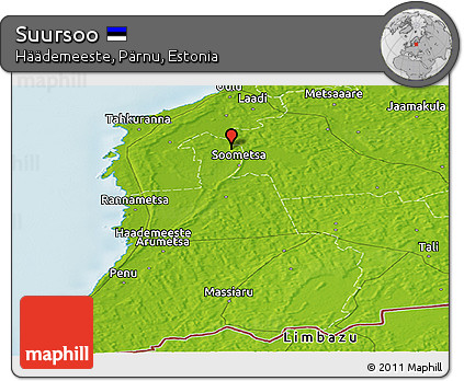 Physical Panoramic Map of Suursoo