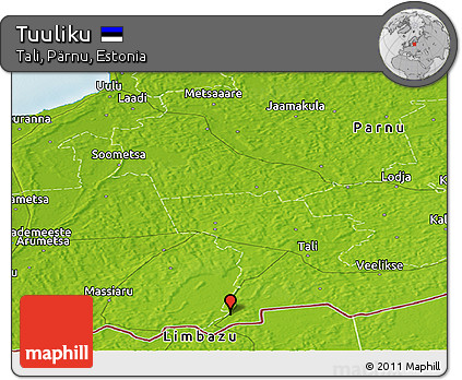 Physical Panoramic Map of Tuuliku