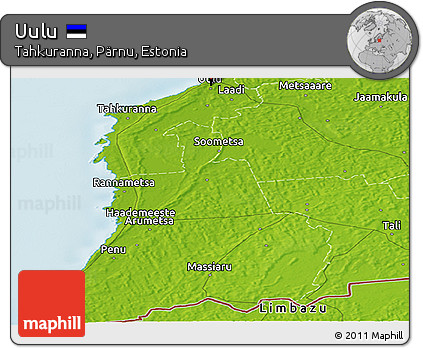 Physical Panoramic Map of Uulu