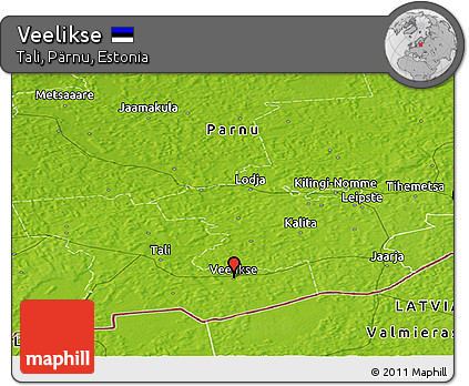 Physical Panoramic Map of Veelikse