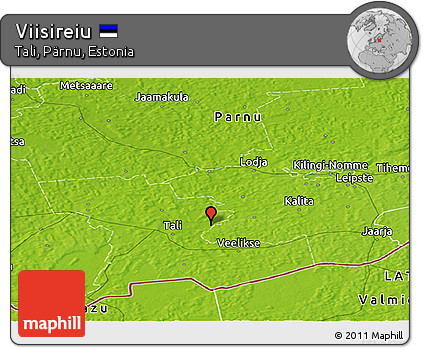 Physical Panoramic Map of Viisireiu