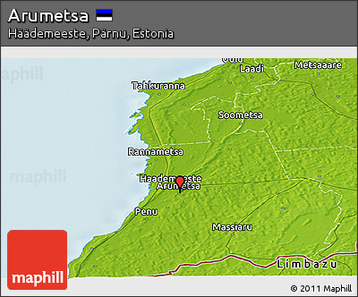 Physical Panoramic Map of Arumetsa