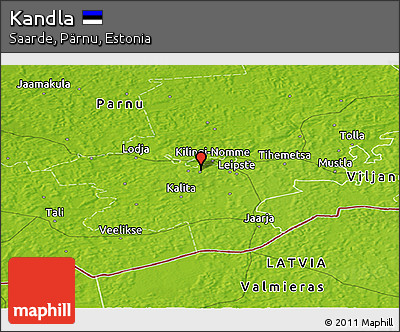 Physical Panoramic Map of Kandla