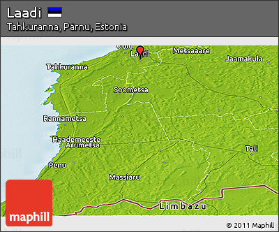 Physical Panoramic Map of Laadi
