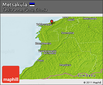 Physical Panoramic Map of Metsaküla