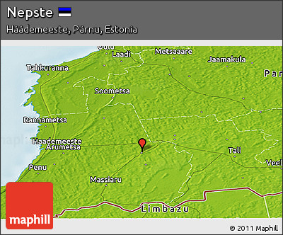 Physical Panoramic Map of Nepste