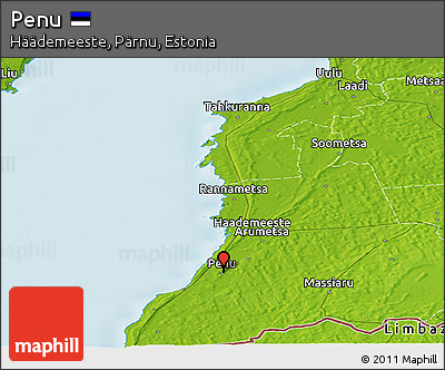 Physical Panoramic Map of Penu