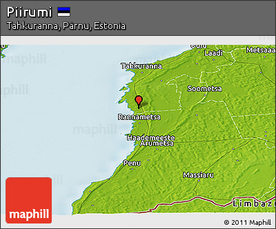 Physical Panoramic Map of Piirumi